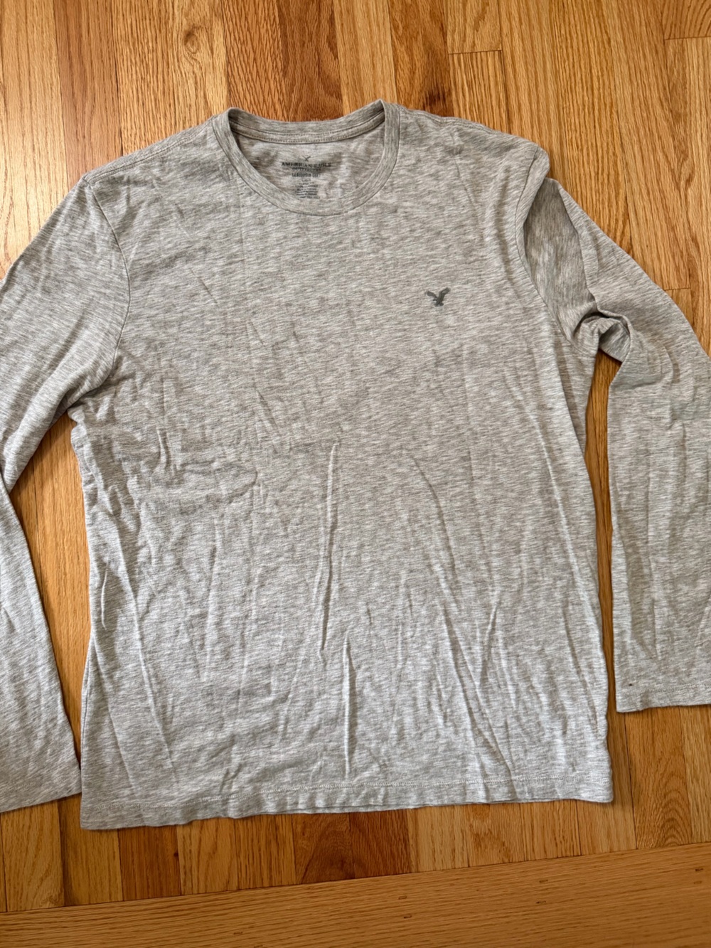 American Eagle Outfitters Men's Long-Sleeve Crew Tee - Heather Gray